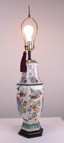 Panelled Chinese Jar as Lamp