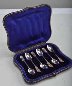 Six (6) Sterling Silver Demitasse Spoons