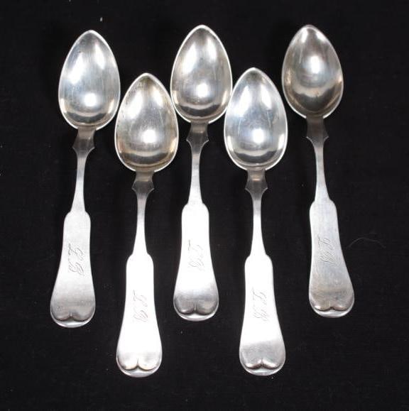Five Kentucky Maker Sterling Teaspoons (1 of 6)