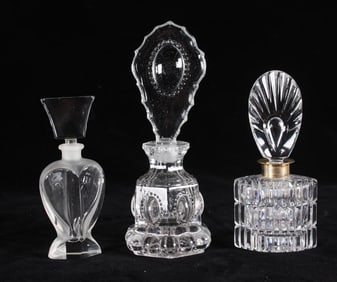 Three Glass Perfume Bottles
