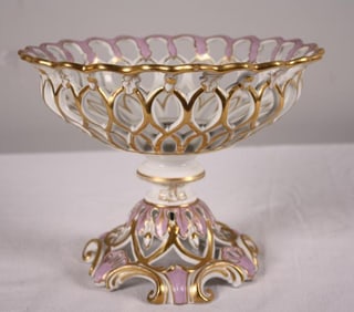 Pierced Porcelain Compote