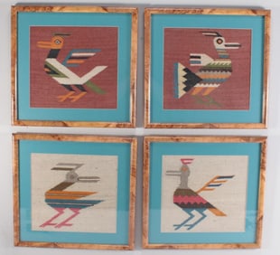 Four Peruvian Blanket Fragments