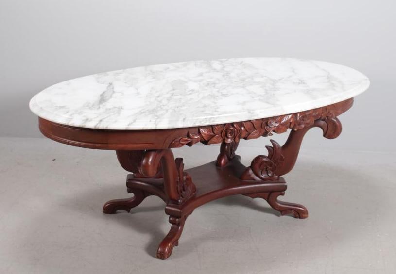 Marble Top Eastlake Coffee Table (1 of 6)