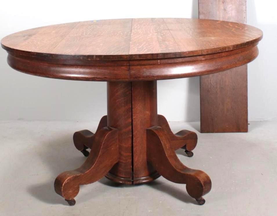 Mission Style Oak Extension Dining Table (1 of 7)