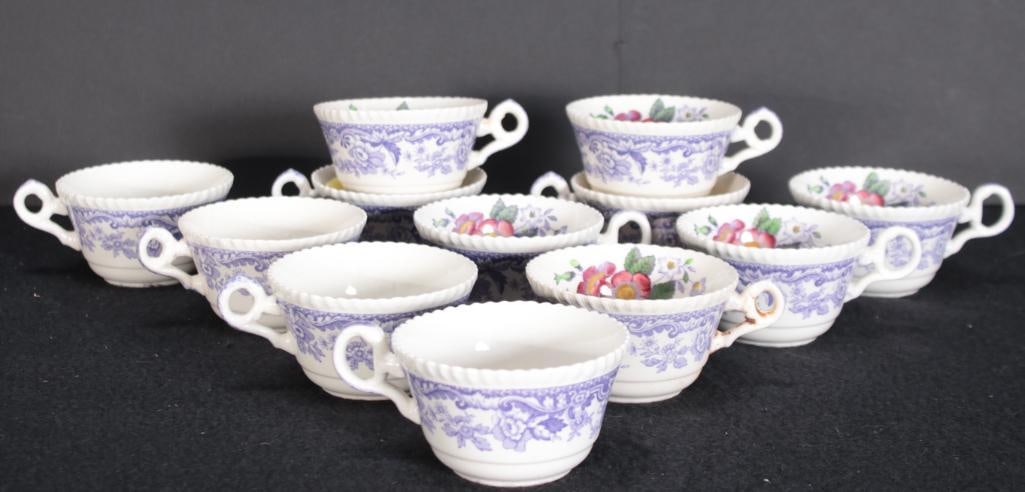 Spode "Mayflower" Coffee Cups: Twelve (12) coffee cupsDimensions: H 2.25 x W 5 x D 3.75 inchesNOTE: