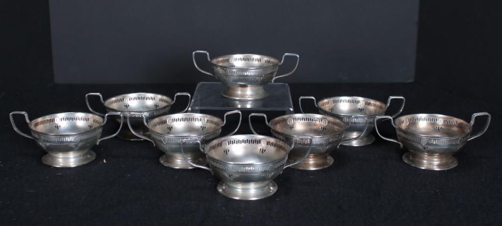Eight Sterling Bouillon Cup Holders (1 of 9)