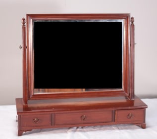 George III Style Mahogany Dressing Mirror