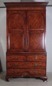 George III Style Mahogany Linen Press