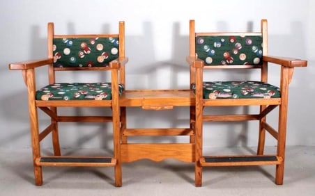 Billiard Double Players Chair Unit