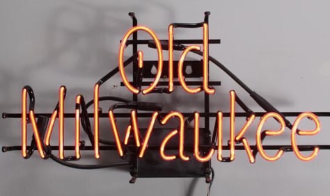 Old Milwaukee Neon Bar Sign