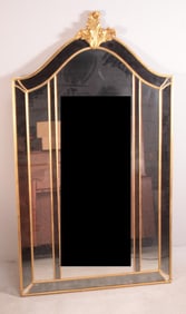 Gilt Metal Beveled Mirror