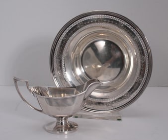 Silverplate Bowl and Sauce Boat