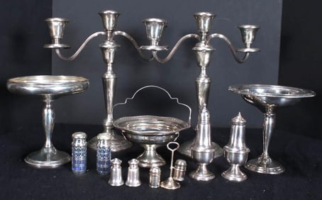 Assorted Weighted Sterling Silver Items