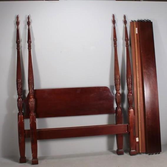 Queen Size Cherry Four Poster Bed (1 of 7)