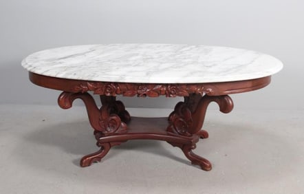 Marble Top Eastlake Coffee Table