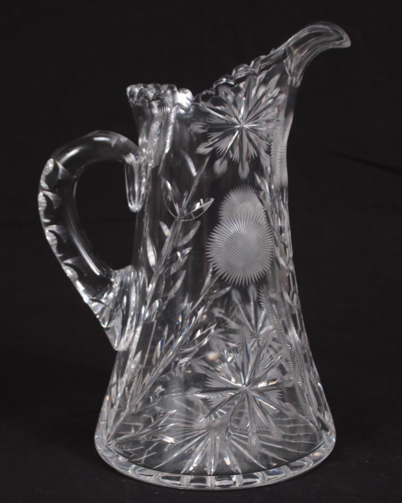 Large American Brilliant Cut Glass Pitcher (1 of 5)