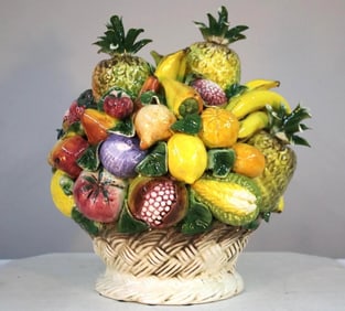 Italian Pottery Fruit Bowl Centerpiece