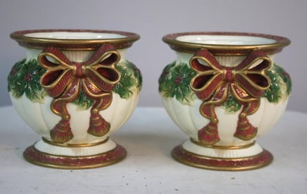 Pair of Fitz and Floyd Candle Bases