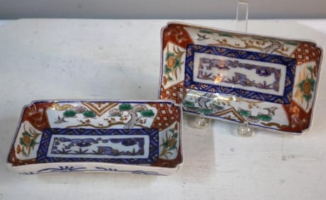 Pair of Imari Rectangular Bowls