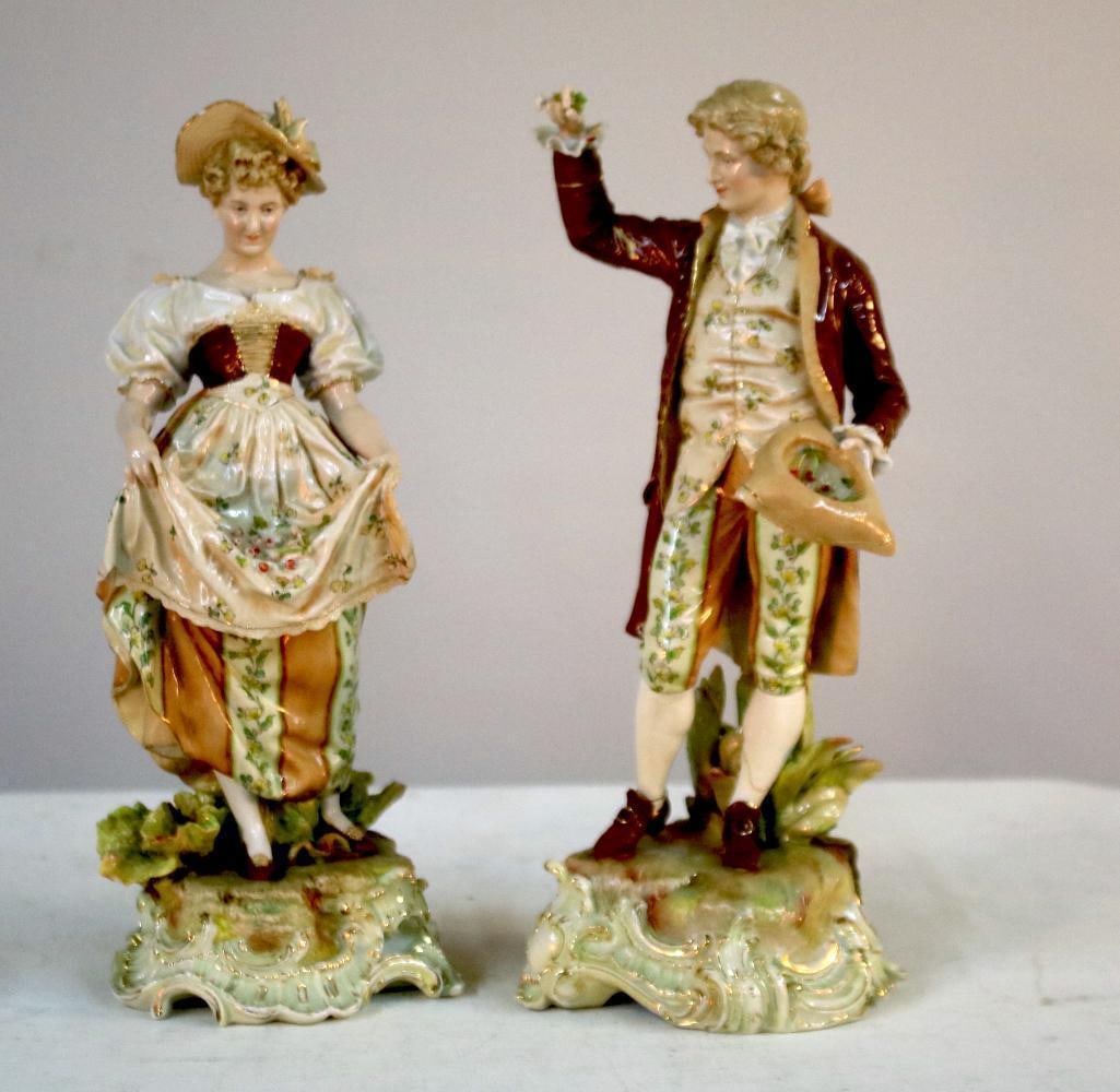 Pair of Porcelain Victorian Figurines (1 of 7)