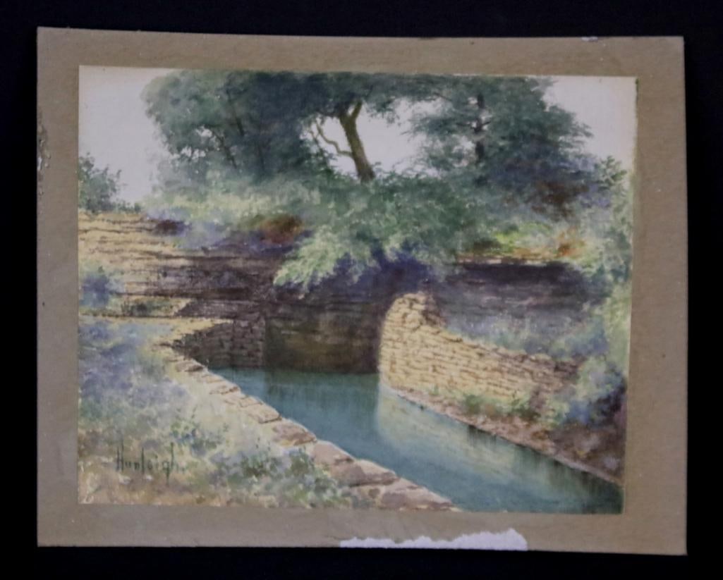 William T. Hunleigh (1848-1916): Big Spring, KY. A variation of a common theme for Hunleigh, who was a noted landscape artist and several of his portraits and landscapes are found in the Kentucky Historical Society's collection. He w