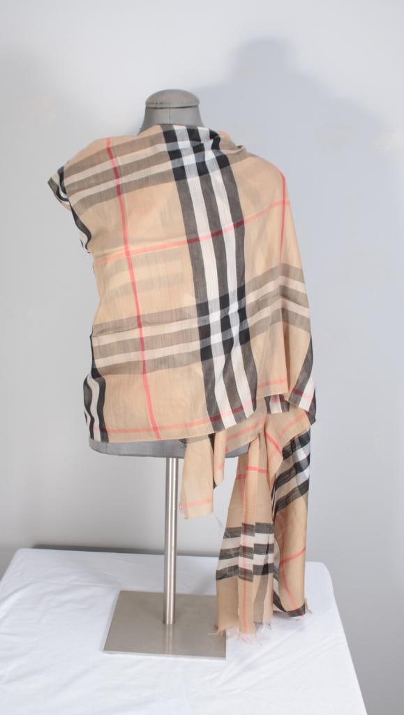 Burberry Wool and Silk Blend Shawl (1 of 5)