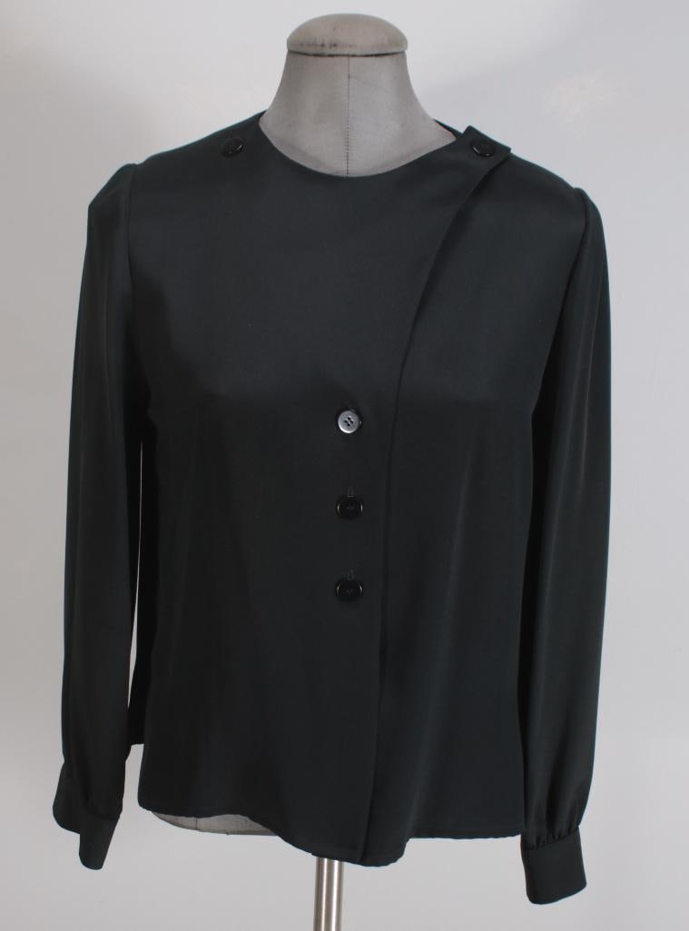 Multiple Bill Blass Silk and Cotton Wear: Size: US 10Grouping of One (1) pair of navy capri pants size 8, Four (4) jackets size 10, dress with jacket , silk skirt, and black button down blouseCondition:Gently Worn