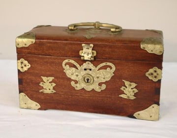 Chinese Export Document Box with Brass Mounts
