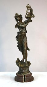 Figural Bronze Sculpture of a Classical Female Figure