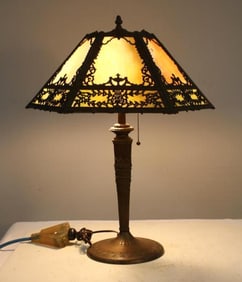 Miller Co. Slag Glass Table Lamp
