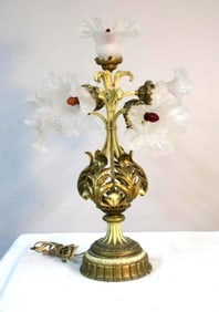 Gilt Metal Five-Light Table Candelabrum