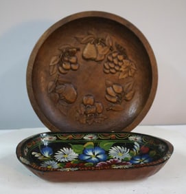 Pair of Carved Decorative Bowls
