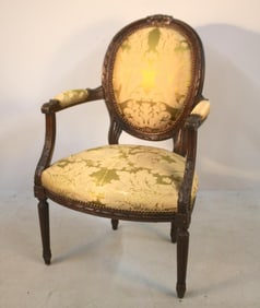 Louis XVI–Style Carved Fauteuil
