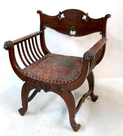 Regency-Style Mahogany Klismos Armchair