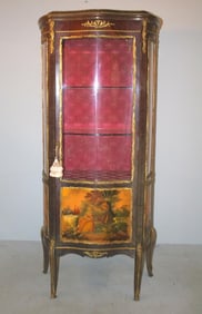 Spanish Louis XV–Style Vernis Martin Vitrine Cabinet
