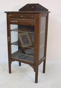 Victorian Oak Small Vitrine