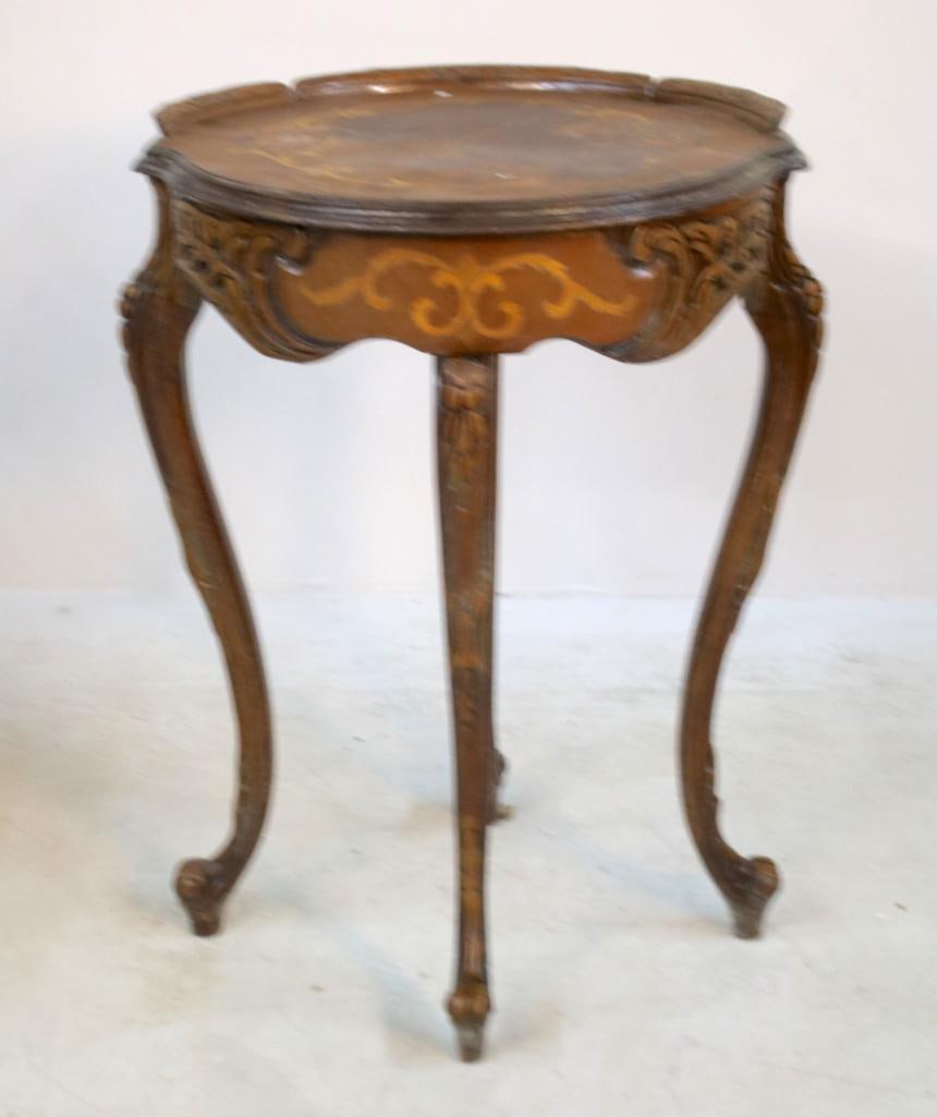 Louis XV Style Marquetry Side Table (1 of 6)