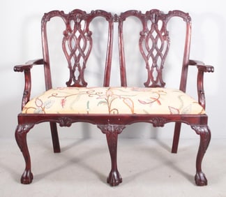 George III Style Double Chair Back Settee