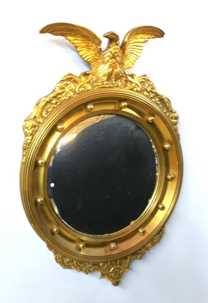 Giltwood Federal Style Eagle Convex Mirror (1 of 8)