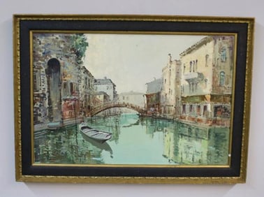 Continental School - Venice Canal Scene