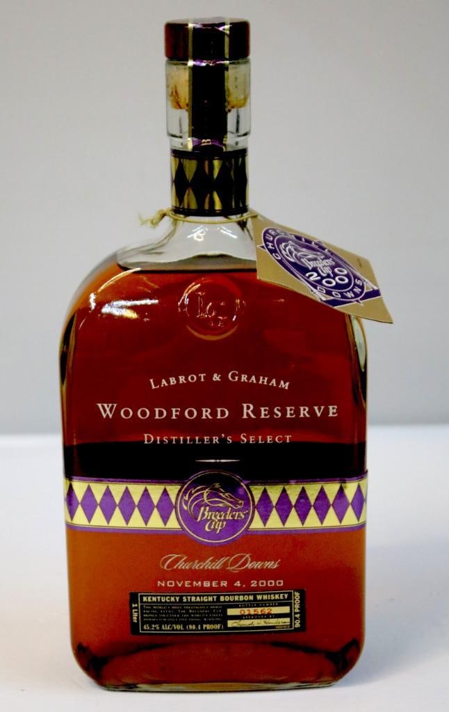 Woodford Reserve - 2000 Breeders’ Cup Bottle: Woodford Reserve - 2000 Breeders’ Cup Bottle This Woodford Reserve Distiller’s Select Breeders’ Cup at Churchill Downs commemorative release from 2000 is bottled in the standard 1-liter format a