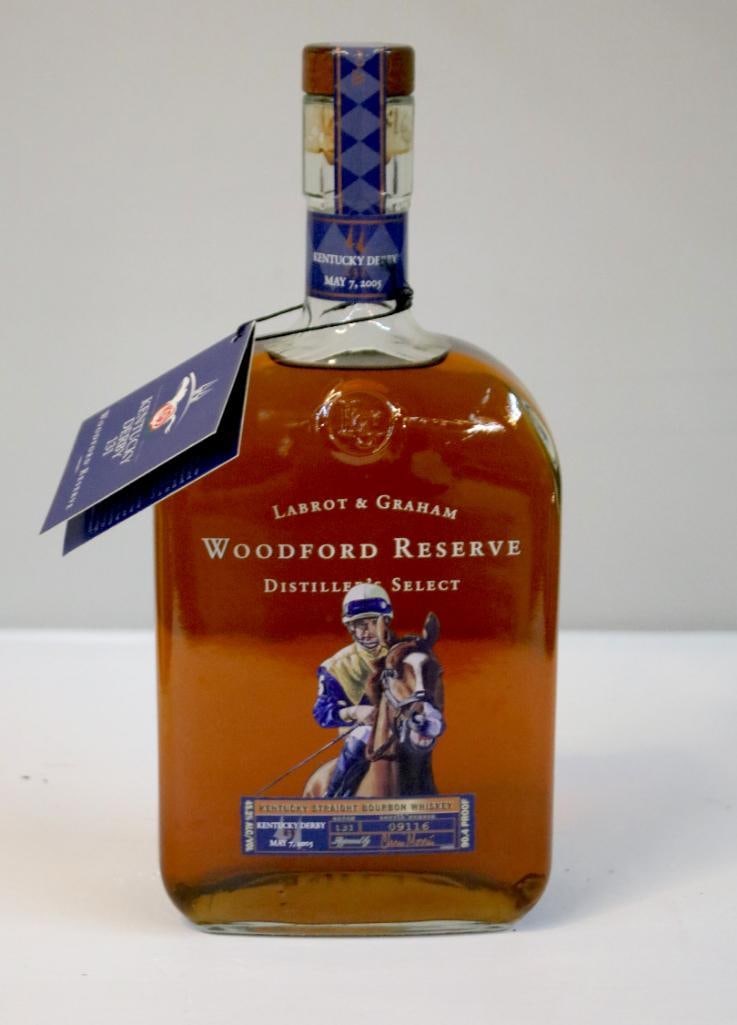 Woodford Reserve - Kentucky Derby 131 Bottle - 2005: Woodford Reserve - Kentucky Derby 131 Bottle - 2005This Woodford Reserve Distiller’s Select commemorates the 131st running of the Kentucky Derby, held May 7, 2005 at Churchill Downs. The bottle feat