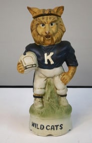 University of Kentucky Wildcats Wildcat Figural Music Box Bourbon Decanter