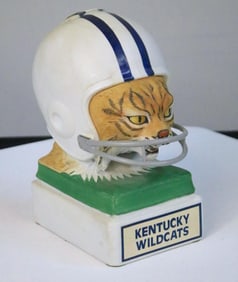 Kentucky Wildcats Helmeted Figural Music Box Bourbon Decanter