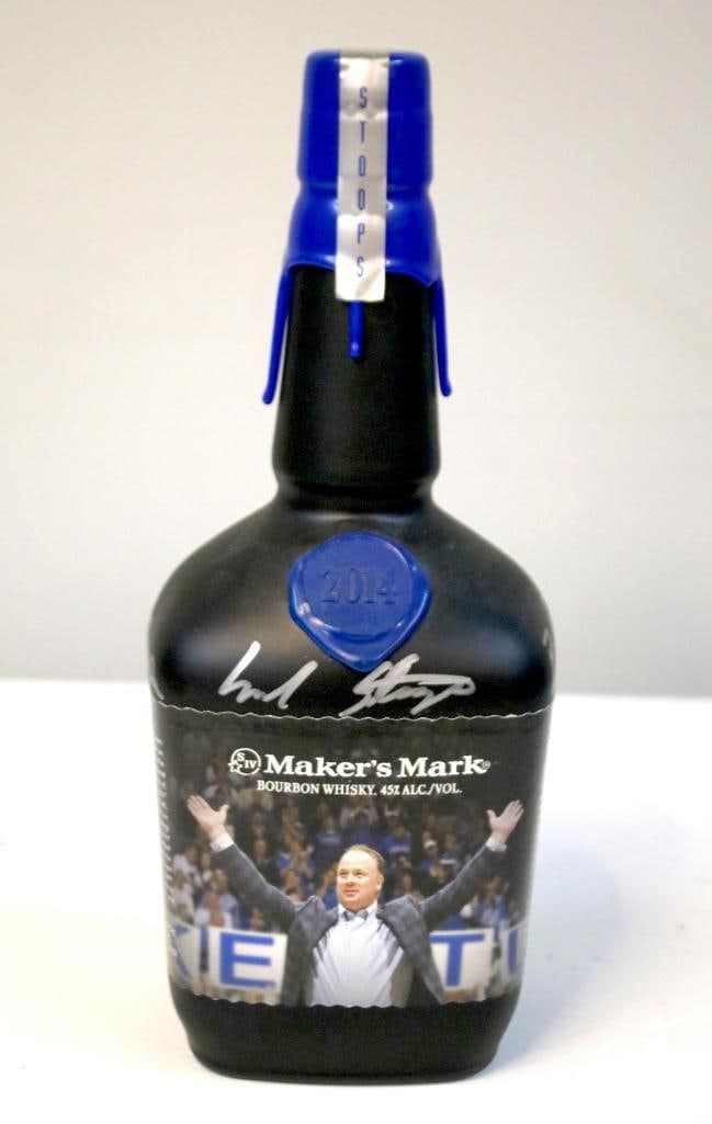 Maker’s Mark - Mark Stoops Commemorative Bottle: Maker’s Mark - Mark Stoops Commemorative Bottle# 149 of 10,000. Signed by Mark Stoops and Bill Samuels Jr. issued in 2014 to commemorate the 18th year of partnership between Maker’s Mark and Keene
