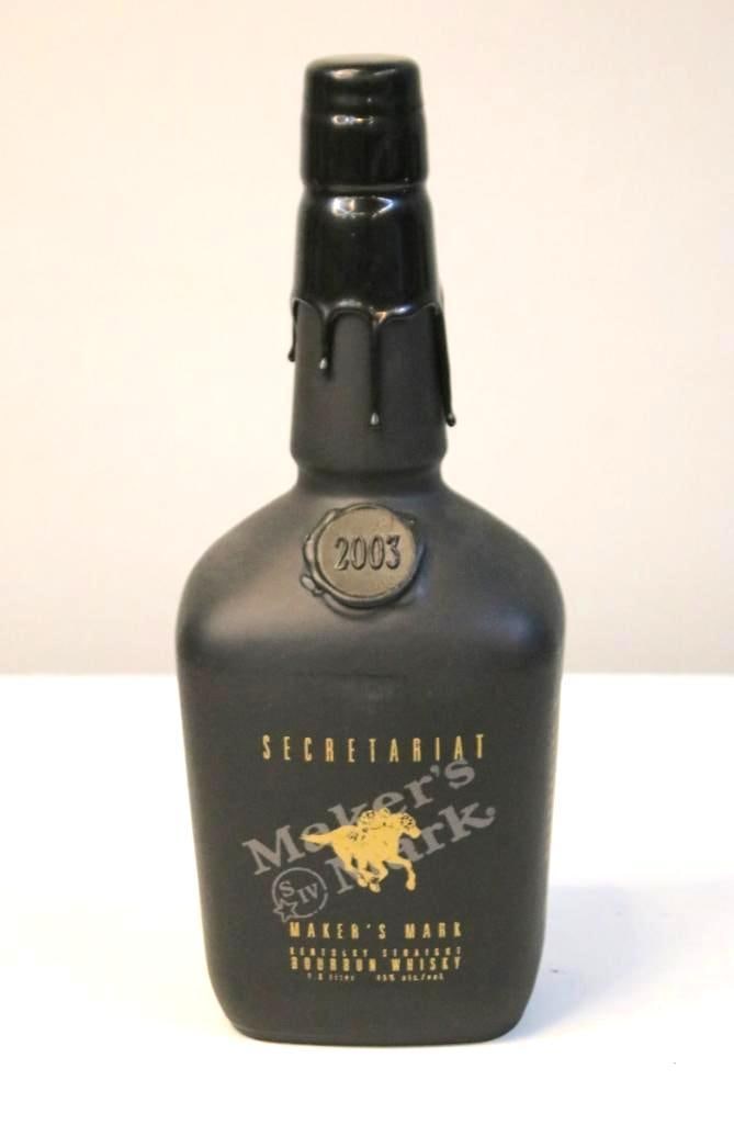 Maker’s Mark “Secretariat" Commemorative Bottle: Maker’s Mark “Secretariat” Commemorative Bottle30th Anniversary, 2003 Maker’s Mark MileMaker’s Mark Kentucky Straight Bourbon Whisky, Star Hill Farm, Loretto, Kentucky, 375 ml, 45% alc./