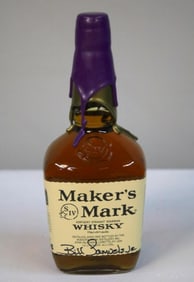 Maker’s Mark - Signed - Purple & Gold Dual-Wax Bottle