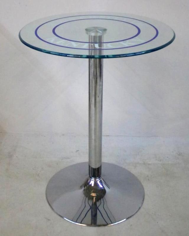 University of Kentucky Glass Pedestal Side Table (1 of 7)