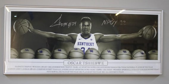 Oscar Tshiebwe Signed UK Panoramic Photograph