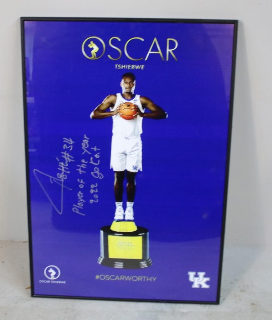 Oscar Tshiebwe Signed “OscarWorthy?? National Player of the Year Display (1 of 4)